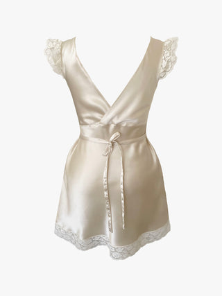 The Gigi silk mini dress - Affogato