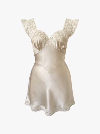 The Gigi silk mini dress - Affogato