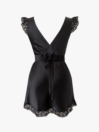 The Gigi silk mini dress - Onyx