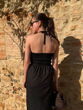 The Sylvie cotton dress - Black