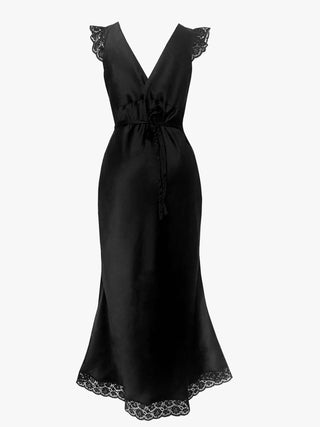 The Romy silk midi dress - Onyx