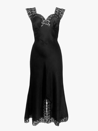 The Romy silk midi dress - Onyx