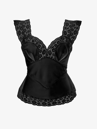 The BRIGITTE Silk Cami - Onyx