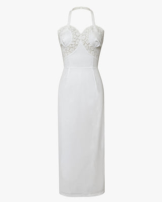 The Sylvie cotton poplin dress - White L